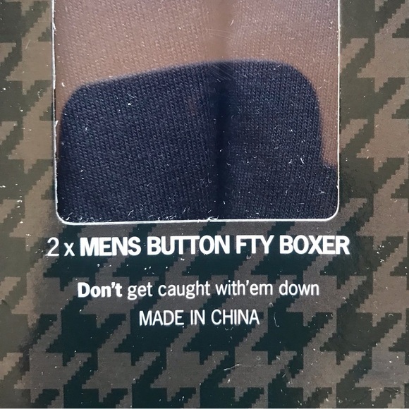 Ben Sherman 2 Pack Button Fly Boxers, Black, Size Large - Picture 4 of 7